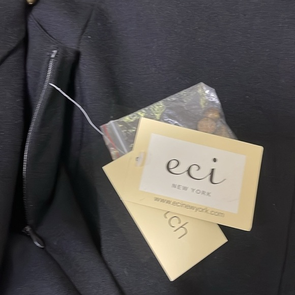 Eci Women’s Studded Black Stretch Cocktail Dress Sleeveless No size tag NWT - Picture 12 of 12